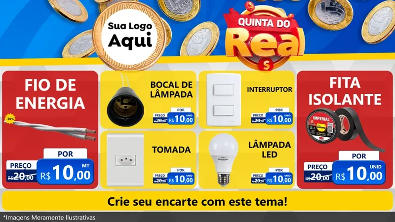 Modelo de TV para TV Horizontal com o tema Quinta do Real para Materiais Elétricos