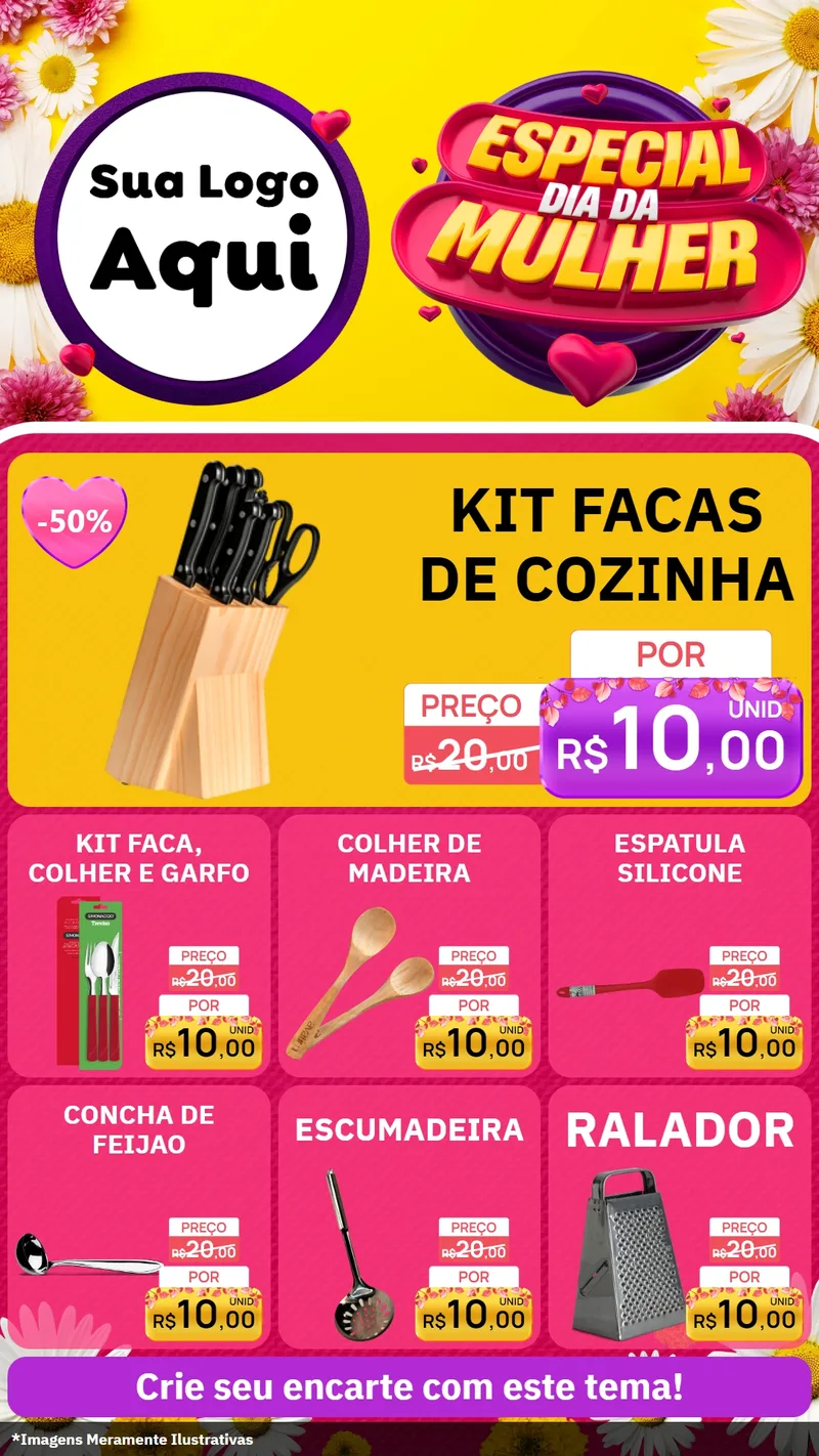 Modelo de Rede Social para Stories com o tema Especial Dia da Mulher para Utilidades Domésticas