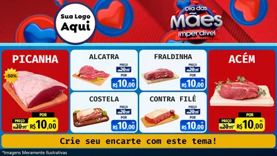 Modelo de TV para TV Horizontal com o tema Dia Das Mães Imperdível para Açougue