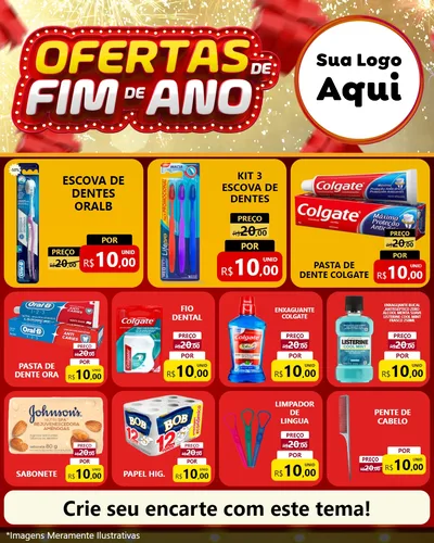 Modelo de Rede Social para Feed Instagram com o tema Ofertas de Fim de Ano para Higiene Pessoal