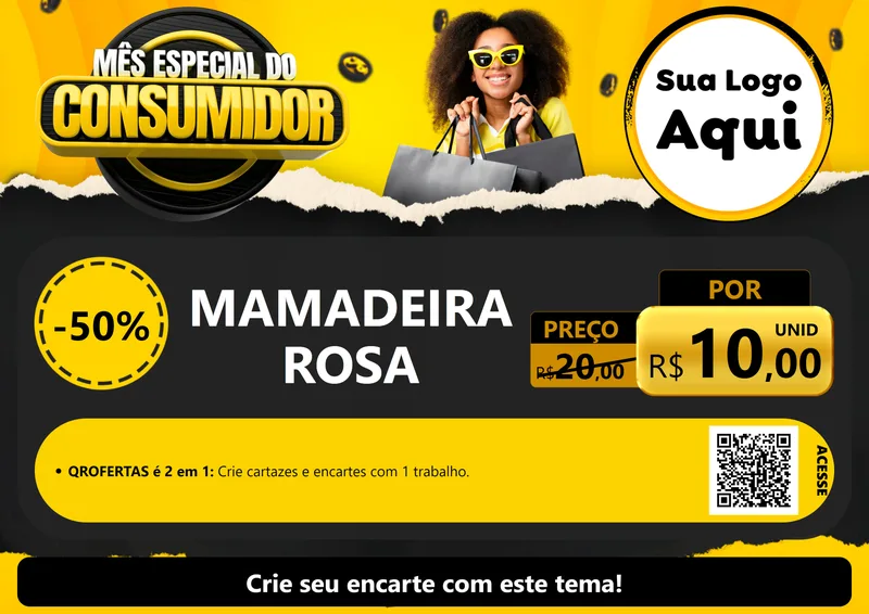 Modelo de Cartaz para Cartaz A4 Horizontal com o tema Mês Especial do Consumidor para Bebês