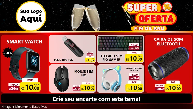 Modelo de TV para TV Horizontal com o tema Super Oferta Fim de Ano para Informática