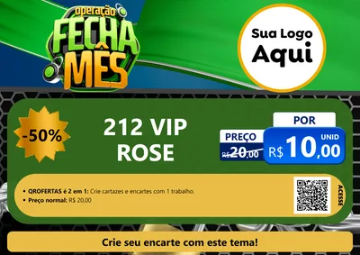 Modelo de Cartaz para Cartaz A4 Horizontal com o tema Operação Fecha Mês para Perfumes
