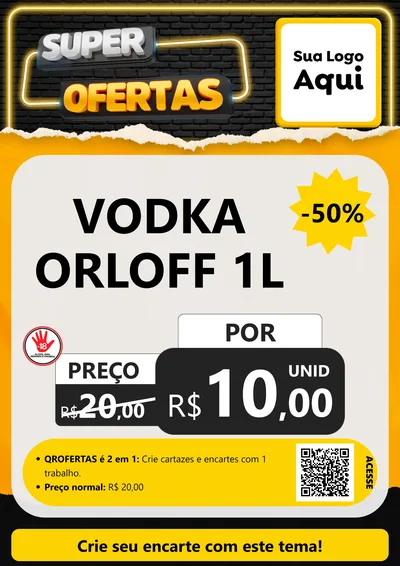 Modelo de Cartaz para Cartaz A4 Vertical com o tema Super Ofertas para Distribuidora de bebidas
