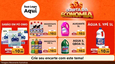 Modelo de TV para TV Horizontal com o tema Quarta da Economia para Produtos de Limpeza
