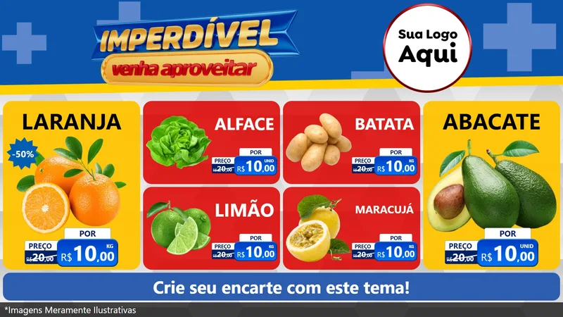 Modelo de TV para TV Horizontal com o tema Imperdível para Hortifrúti