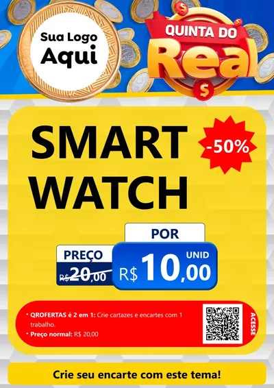 Modelo de Cartaz para Cartaz A4 Vertical com o tema Quinta do Real para Informática