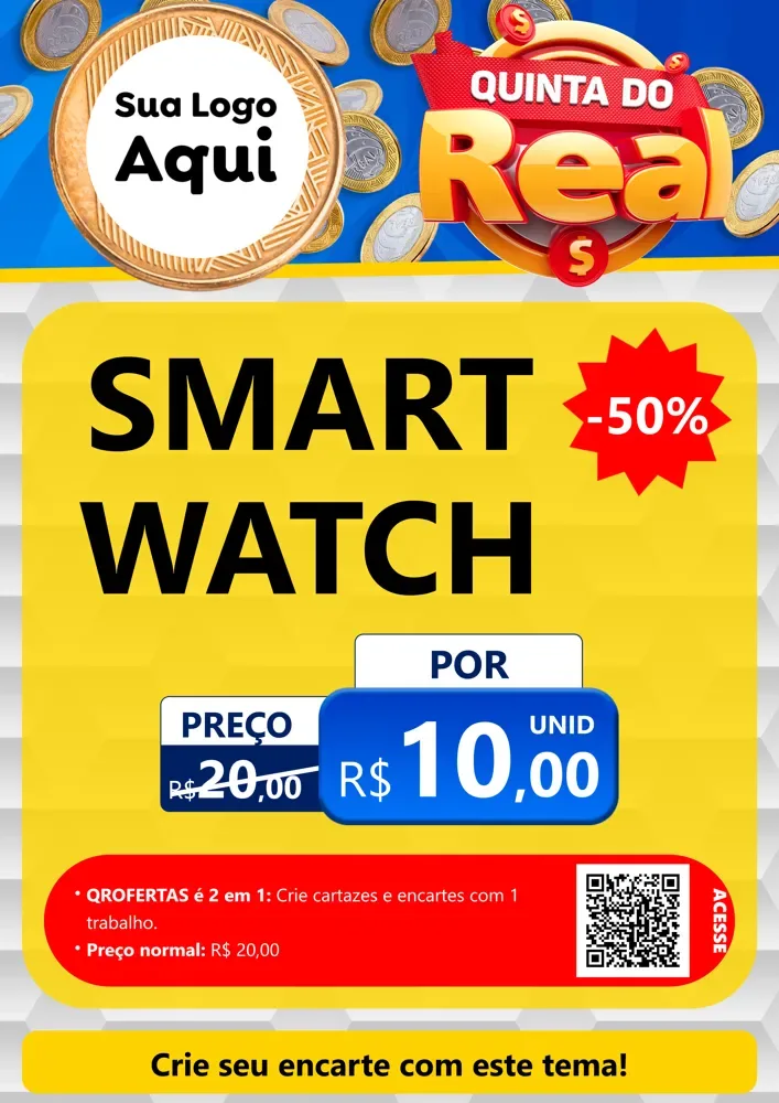Modelo de Cartaz para Cartaz A4 Vertical com o tema Quinta do Real para Informática