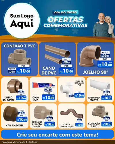 Modelo de Rede Social para Feed Instagram com o tema Dia do Idoso