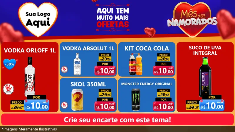 Modelo de TV para TV Horizontal com o tema Mês dos Namorados para Distribuidora de bebidas