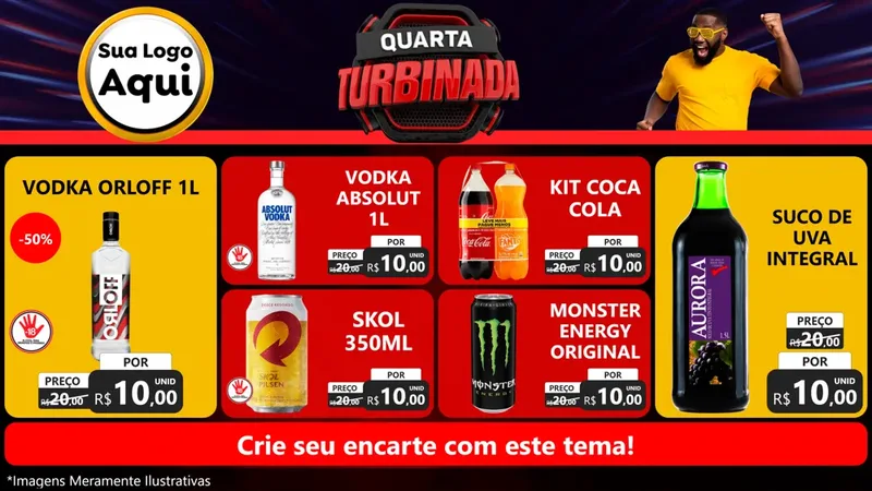 Modelo de TV para TV Horizontal com o tema Quarta Turbinada para Distribuidora de bebidas