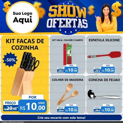 Modelo de Rede Social para Feed Facebook com o tema Show de Ofertas para Utilidades Domésticas