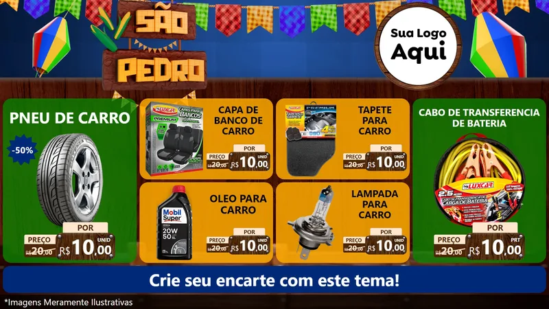 Modelo de TV para TV Horizontal com o tema São Pedro para Auto peças