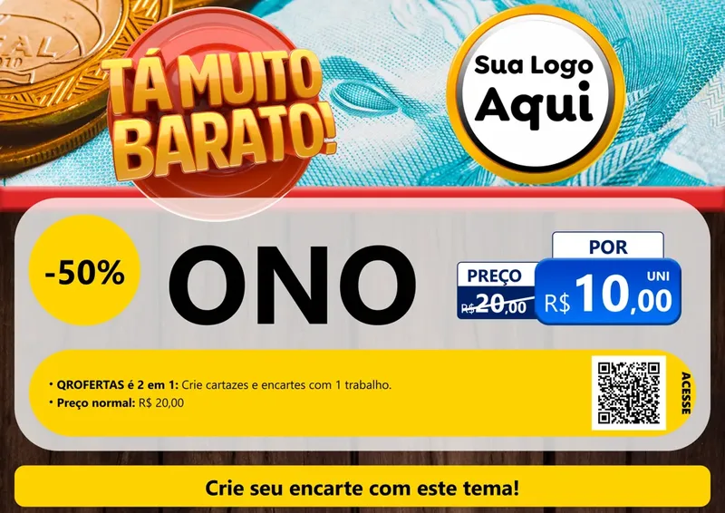 Modelo de Cartaz para Cartaz A4 Horizontal com o tema Está Muito Barato para Óticas