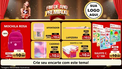 Modelo de TV para TV Horizontal com o tema Fim de Ano Premiado para Papelaria