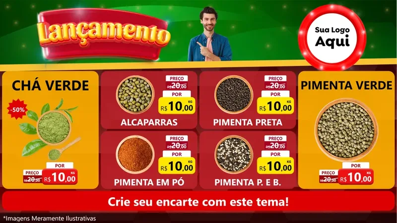 Modelo de TV para TV Horizontal com o tema Lançamento para Produtos Naturais