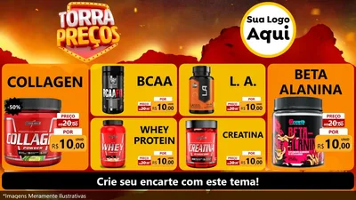 Modelo de TV para TV Horizontal com o tema Torra Preços para Suplementos alimentares
