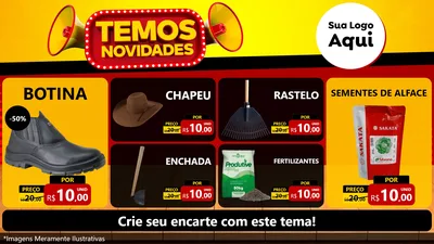 Modelo de TV para TV Horizontal com o tema Temos Novidades para Agropecuária