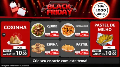 Modelo de TV para TV Horizontal com o tema Black Friday para Salgadaria