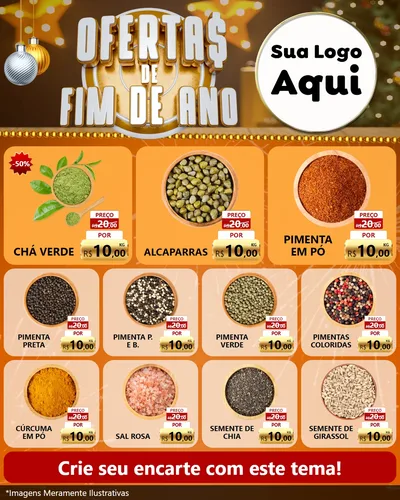 Modelo de Rede Social para Feed Instagram com o tema Ofertas de Fim de Ano para Produtos Naturais