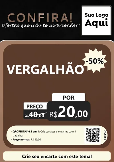 Modelo de Cartaz para Cartaz A4 Vertical com o tema Confira! Ofertas que irão te surpreender! para Ferragens