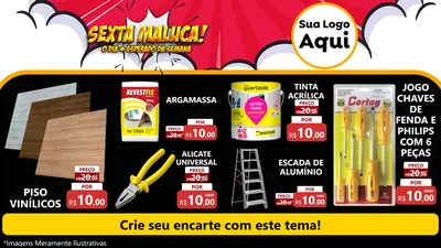 Modelo de TV para TV Horizontal com o tema Sexta Maluca! para Material para Construção