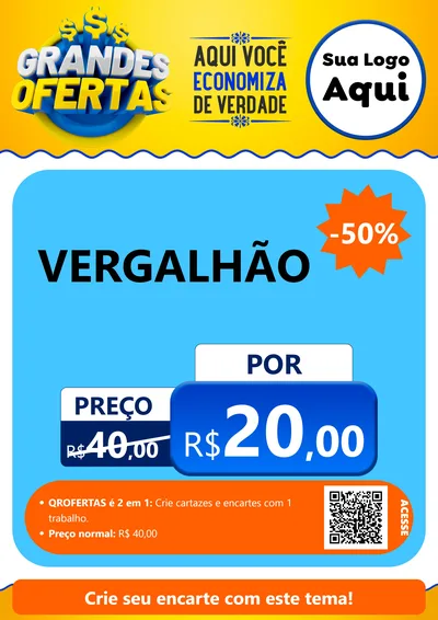 Modelo de Cartaz para Cartaz A4 Vertical com o tema Grandes Ofertas para Ferragens