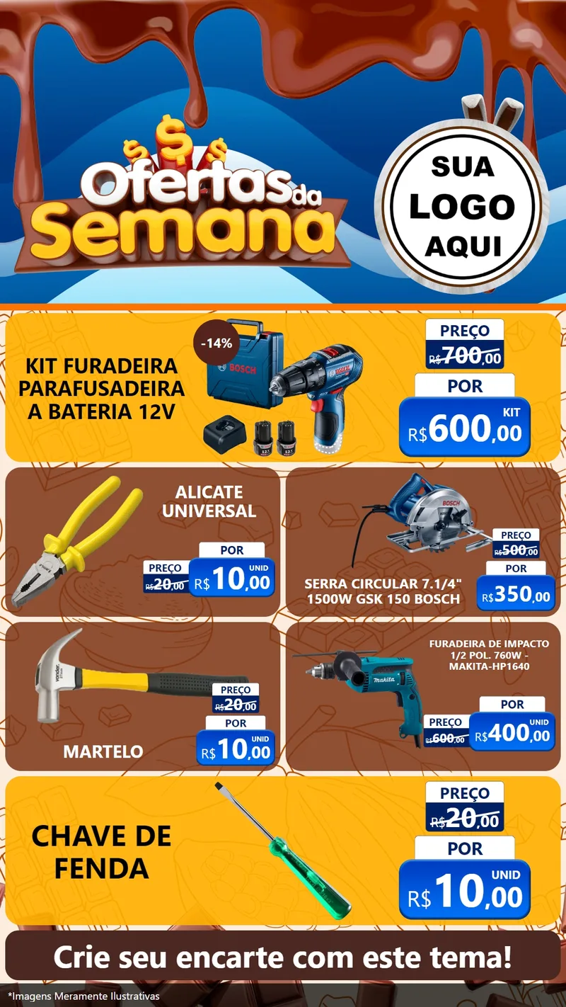Modelo de TV para TV Vertical com o tema Ofertas da Semana - Páscoa para Maquinas e Ferramentas