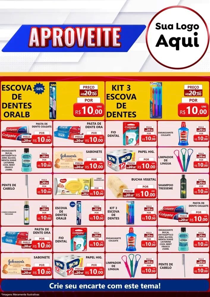 Modelo de Encarte para Encarte A4 Vertical com o tema Aproveite para Higiene Pessoal