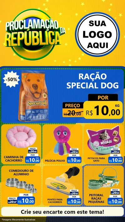 Modelo de Rede Social para Stories com o tema Proclamação da República para Pet Shop