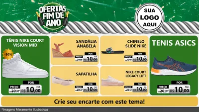 Modelo de TV para TV Horizontal com o tema Ofertas Fim de Ano para Calçados