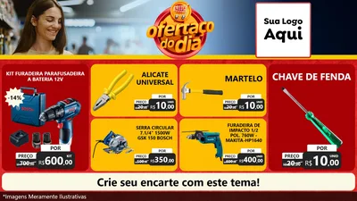 Modelo de TV para TV Horizontal com o tema Ofertaço Do Dia para Maquinas e Ferramentas