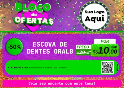 Modelo de Cartaz para Cartaz A4 Horizontal com o tema Bloco de Ofertas para Higiene Pessoal