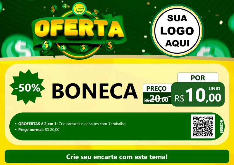 Modelo de Cartaz para Cartaz A4 Horizontal com o tema Oferta para Brinquedos