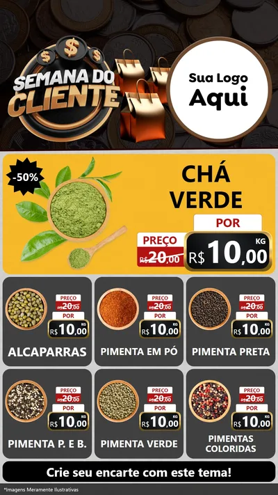 Modelo de Rede Social para Stories com o tema Semana do Cliente para Produtos Naturais