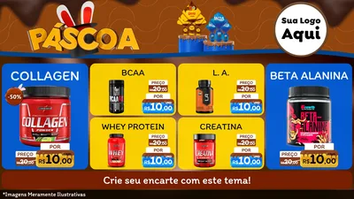 Modelo de TV para TV Horizontal com o tema Páscoa para Suplementos alimentares