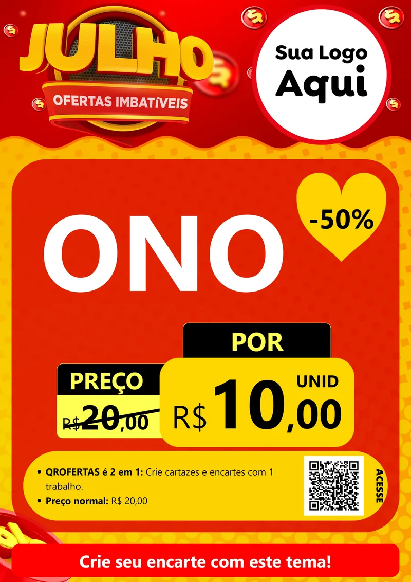 Modelo de Cartaz para Cartaz A4 Vertical com o tema Julho Ofertas Imbatíveis para Óticas