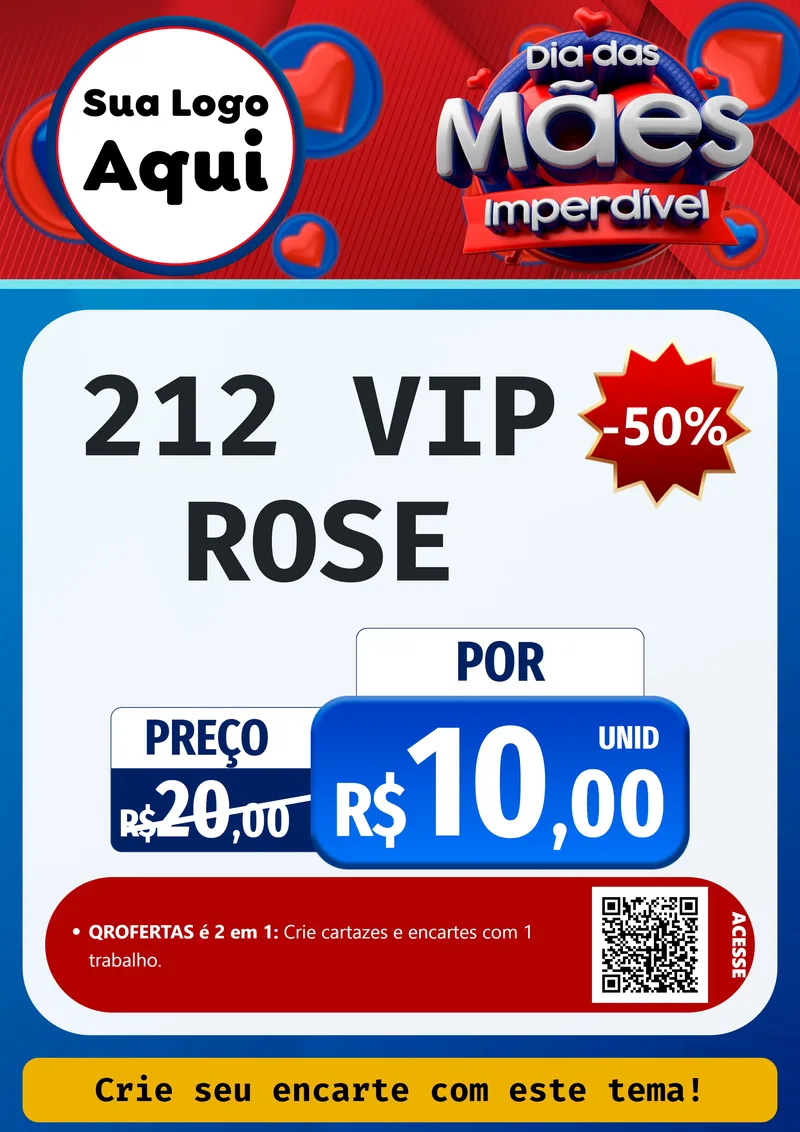 Modelo de Cartaz para Cartaz A4 Vertical com o tema Dia Das Mães Imperdível para Perfumes