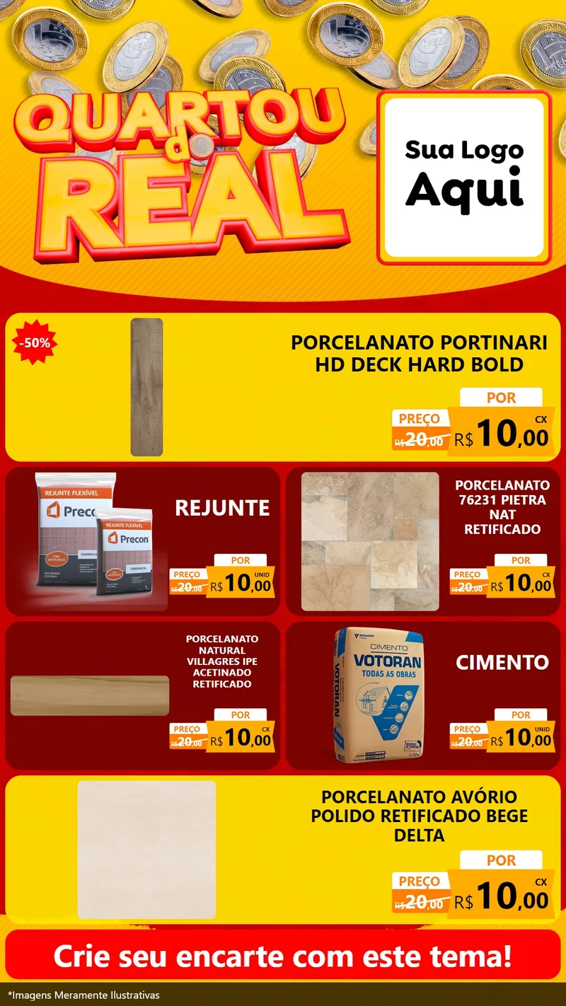 Modelo de TV para TV Vertical com o tema Quartou do Real para Pisos e revestimentos