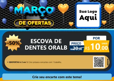 Modelo de Cartaz para Cartaz A4 Horizontal com o tema Março de Ofertas para Higiene Pessoal