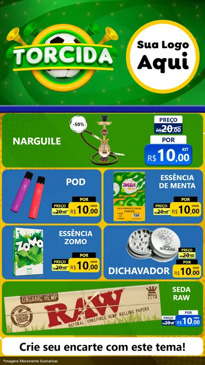 Modelo de TV para TV Vertical com o tema Torcida para Tabacaria