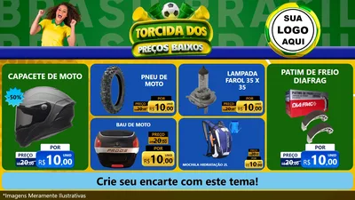 Modelo de TV para TV Horizontal com o tema Torcida dos Preços Baixos para Moto peças