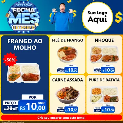 Modelo de Rede Social para Feed Facebook com o tema Operação Fecha Mês Setembro para Restaurante