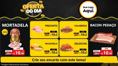 Modelo de TV para TV Horizontal com o tema Oferta Do Dia para Frios e Laticínios