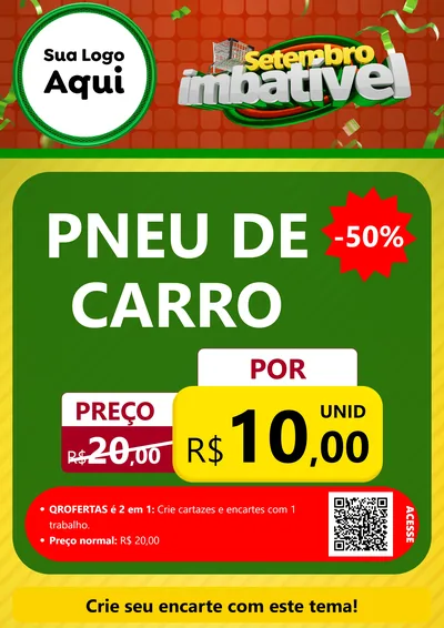Modelo de Cartaz para Cartaz A4 Vertical com o tema Setembro Imbatível para Auto peças