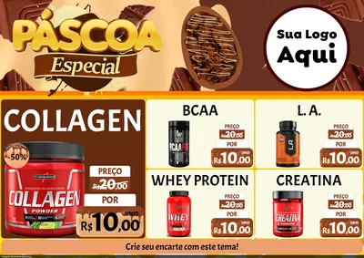 Modelo de Encarte para Encarte A4 Horizontal com o tema Páscoa Especial para Suplementos alimentares