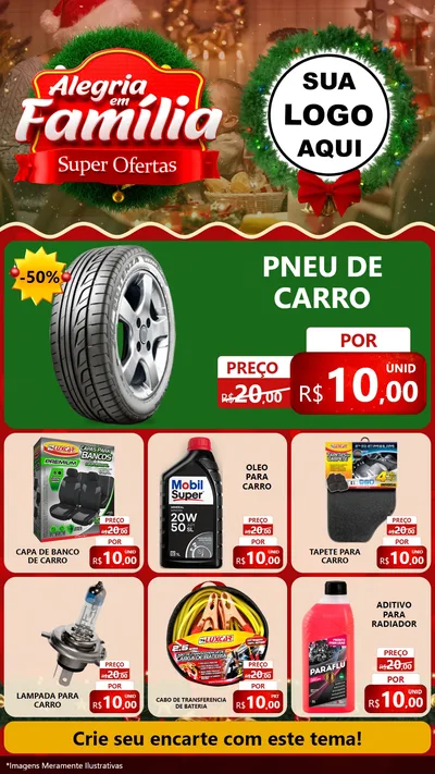 Modelo de Rede Social para Stories com o tema Alegria Em Família - Super Ofertas para Auto peças