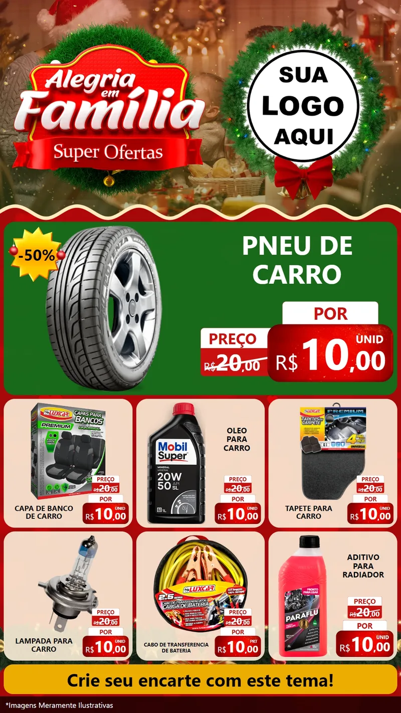 Modelo de Rede Social para Stories com o tema Alegria Em Família - Super Ofertas para Auto peças