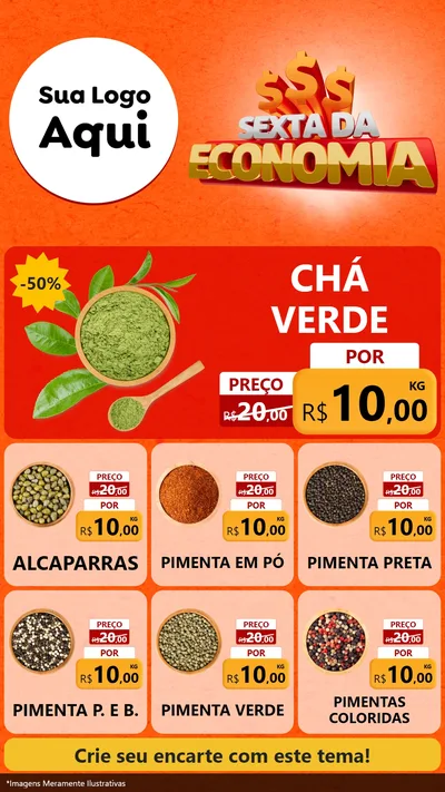 Modelo de Rede Social para Stories com o tema Sexta da Economia para Produtos Naturais