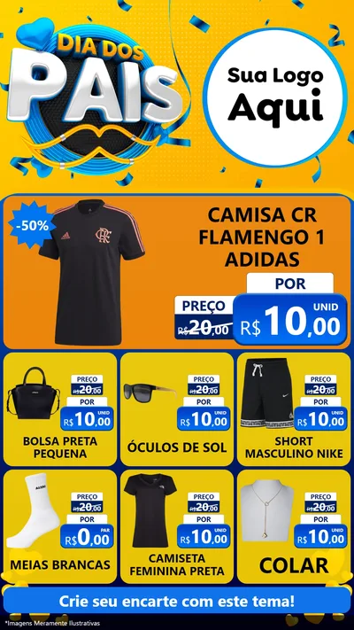 Modelo de Rede Social para Stories com o tema Dia dos Pais para Roupas e acessórios